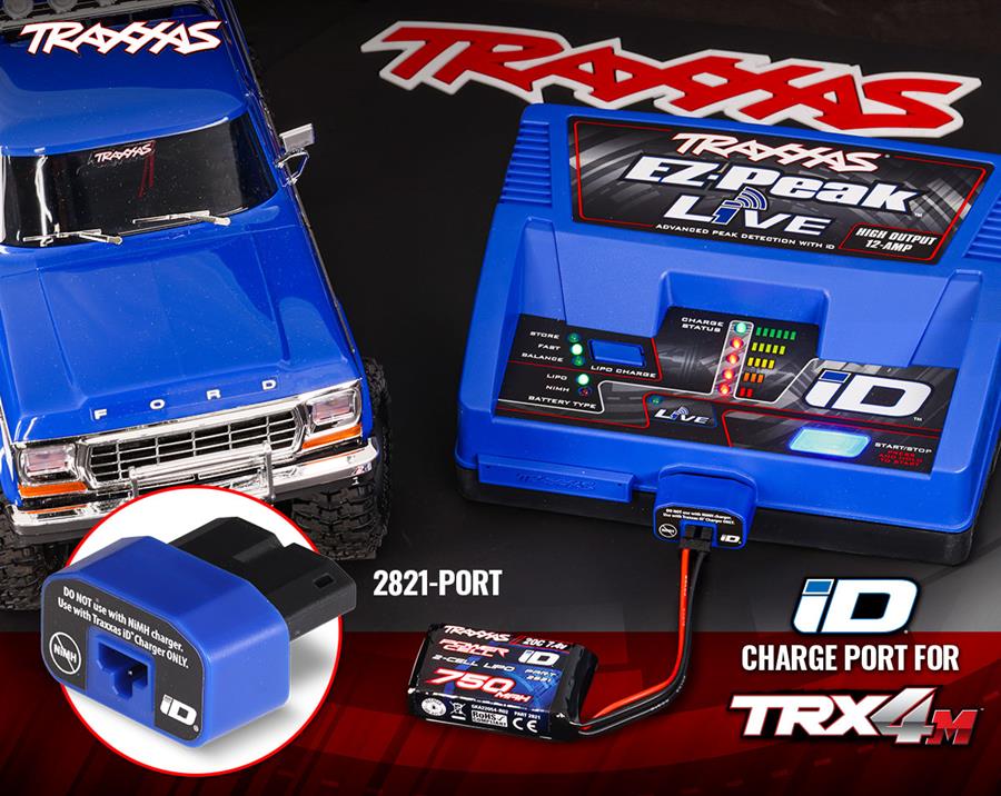 Traxxas ID Charger Port for TRX-4M (#2821-Port)