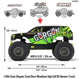 ARRMA 1/10 Gorgon Mega 550 4X2 Monster Truck (Brushed / Multiple Colors / RTR)