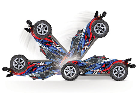 Traxxas 1/10 Rustler 4X4 VXL Electric Stadium Truck (Brushless / Blue / ARR) | RC-N-Go