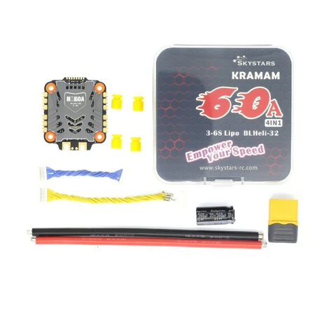 Skystars Kramam KM60 60A ESC (30x30 / BLHeli_32 / 3-6S) | RC-N-Go