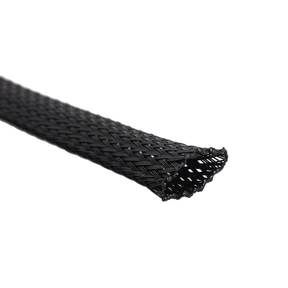 Braided Mesh Cable Sleeve (Nylon / 10mm x 16" / Black)